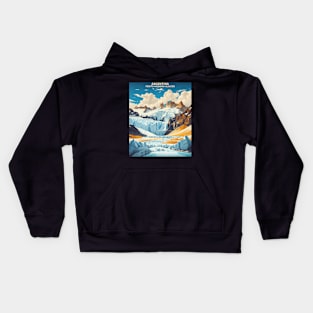 Perito Moreno Glacier Argentina Vintage Tourism Poster Kids Hoodie